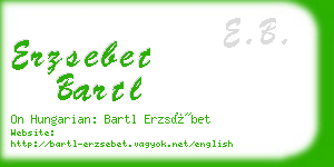 erzsebet bartl business card